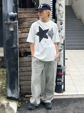 「CIAOPANIC（チャオパニック）のアイテム」を使った、reijiro さん（メンズ・165cm）の夏コーディネート