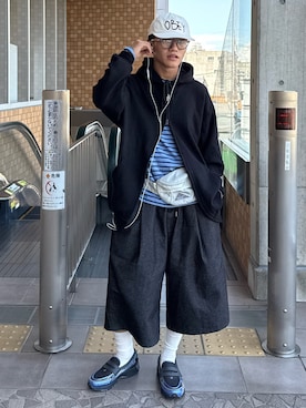 「アイテム（ボディバッグ/ウエストポーチ）」を使った、reijiro さん（メンズ・165cm）の秋コーディネート