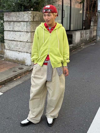 「LASSU&FRISS(ラスアンドフリス)のLASSU&FRISS コインローファー(ローファー)」を使った、reijiro さん(メンズ・165cm)の秋コーディネート