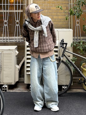 「MERLOT（メルロー）のアイテム」を使った、reijiro さん（メンズ・165cm）の春コーディネート