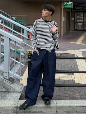 「アイテム（トートバッグ）」を使った、reijiro さん（メンズ・165cm）の秋コーディネート