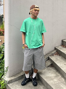 「SALOMON（サロモン）のアイテム」を使った、reijiro さん（メンズ・165cm）の夏コーディネート