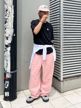 「ACG（エィシージー）のナイキ ACG メンズ Dri-FIT Tシャツ / Nike ACG Men's Dri-FIT T-Shirt IH1289-010 Black（Tシャツ/カットソー、ブラック系）」を使った、reijiro さん（メンズ・165cm）の夏コーディネート