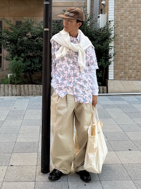 「L.L.Bean（エルエルビーン）のアイテム（トートバッグ）」を使った、reijiro さん（メンズ・165cm）の秋コーディネート