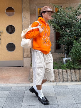 「アイテム（ローファー）」を使った、reijiro さん（メンズ・165cm）の秋コーディネート