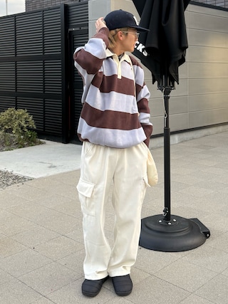 「TAKEASY(テイクイージー)のNY Ball Cap (Dark Navy)(キャップ)」を使った、reijiro さん(メンズ・165cm)の春コーディネート