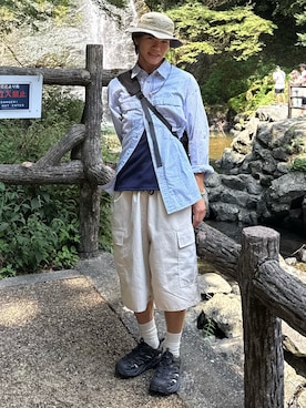 「ocosic（オコジック）のアイテム」を使った、reijiro さん（メンズ・165cm）の秋コーディネート