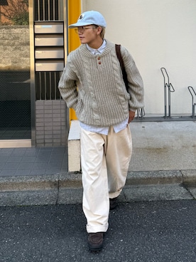 「アイテム（キャップ）」を使った、reijiro さん（メンズ・165cm・20代）の冬コーディネート