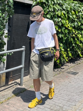 「MEMECLE（メメクル）のアイテム」を使った、reijiro さん（メンズ・165cm）の夏コーディネート