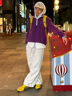 「アイテム（バックパック/リュック）」を使った、reijiro さん（メンズ・165cm）の冬コーディネート