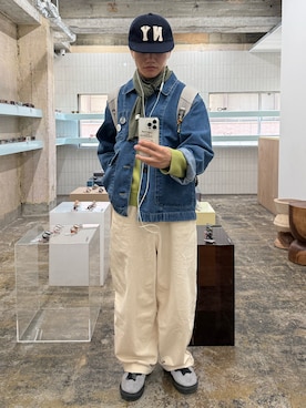 「GU（ジーユー）のアイテム（ジャケット/アウター）」を使った、reijiro さん（メンズ・165cm）の春コーディネート