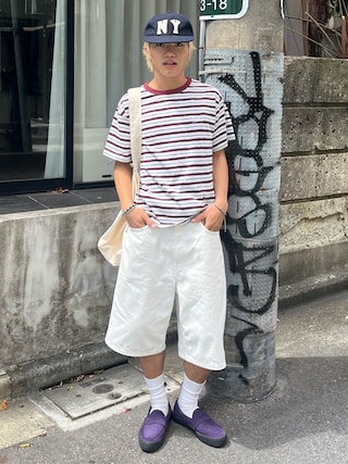 「CONVERSE(コンバース)のCS LOAFER II SK 33701870(ローファー)」を使った、reijiro さん(メンズ・165cm)の夏コーディネート