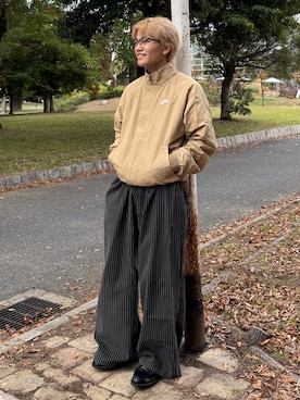 「アイテム（メガネ）」を使った、reijiro さん（メンズ・165cm）の秋コーディネート