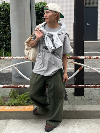 「VANS(バンズ)のVANS ヴァンズ LOAFER ローファー V196CF CN BROWN/BLACK(スニーカー)」を使った、reijiro さん(メンズ・165cm)の夏コーディネート
