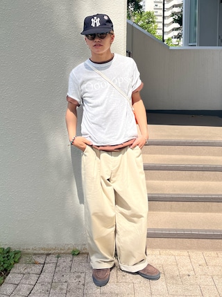 「VANS(バンズ)のVANS ヴァンズ LOAFER ローファー V196CF CN BROWN/BLACK(スニーカー)」を使った、reijiro さん(メンズ・165cm)の夏コーディネート