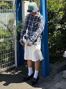 「アイテム（チノパンツ）」を使った、reijiro さん（メンズ・165cm・20代）の夏コーディネート