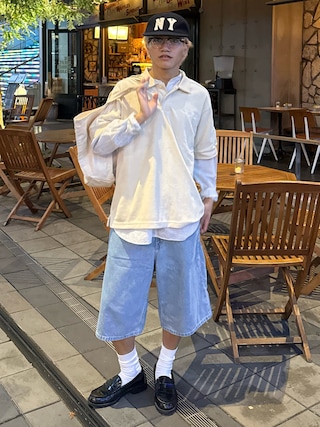 「NIKE(ナイキ)の《セットアップ対応商品》ナイキ スポーツウェア クラブ メンズ フレンチテリー ポロ / Nike Sportswear Club Men's French Terry Polo IQ6274-229 Light Khaki(ポロシャツ)」を使った、reijiro さん(メンズ・165cm)の秋コーディネート