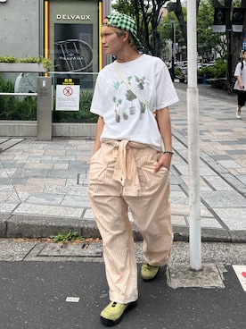 「WHIMSIC（ウィムジック）のアイテム」を使った、reijiro さん（メンズ・165cm）の夏コーディネート