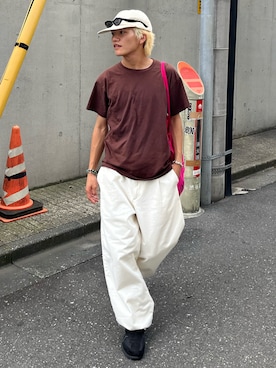 「MEMECLE（メメクル）のアイテム」を使った、reijiro さん（メンズ・165cm）の夏コーディネート