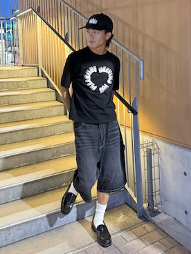 「epnok（エプノック）の【EPNK】Forest ball cap / フォレストボールキャップ（キャップ）」を使った、reijiro さん（メンズ・165cm・20代）の夏コーディネート