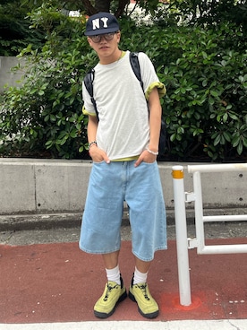 「TAKEASY（テイクイージー）のアイテム」を使った、reijiro さん（メンズ・165cm）の夏コーディネート