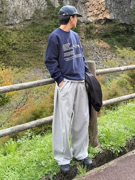 「アイテム（帽子）」を使った、reijiro さん（メンズ・165cm）の秋コーディネート