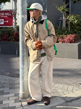 「BROKEN BASE（ブロークンベース）のアイテム」を使った、reijiro さん（メンズ・165cm）の冬コーディネート