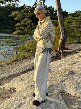 「アイテム（バックパック/リュック）」を使った、reijiro さん（メンズ・165cm）の秋コーディネート