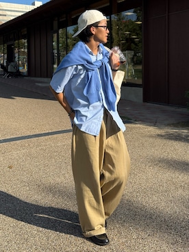 「アイテム（チノパンツ）」を使った、reijiro さん（メンズ・165cm）の秋コーディネート
