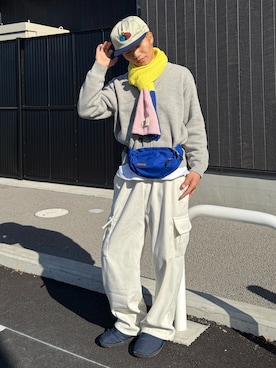 「アイテム（ボディバッグ/ウエストポーチ）」を使った、reijiro さん（メンズ・165cm）の秋コーディネート