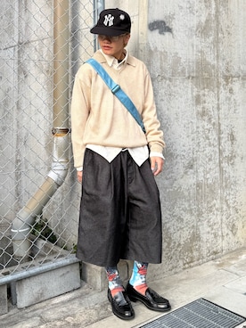 「アイテム（キャップ）」を使った、reijiro さん（メンズ・165cm）の春コーディネート