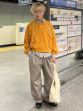 「Elanque（エランク）のアイテム」を使った、reijiro さん（メンズ・165cm）の秋コーディネート