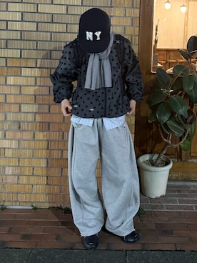 「アイテム（スウェットパンツ）」を使った、reijiro さん（メンズ・165cm・20代）の冬コーディネート