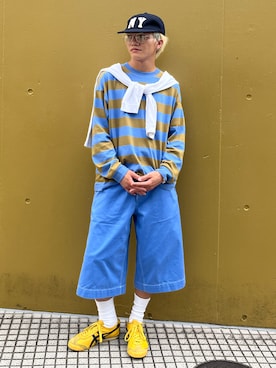 「GU（ジーユー）のアイテム（パンツ）」を使った、reijiro さん（メンズ・165cm）の秋コーディネート