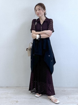 「VIS（ビス）のアイテム（ジャケット/アウター）」を使った、yukaさん（レディース・152cm）の夏コーディネート