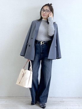 「アイテム（テーラードジャケット）」を使った、yukaさん（レディース・152cm・40代）の秋コーディネート