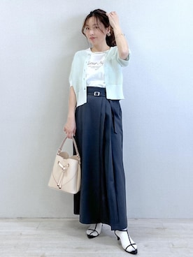 「VIS（ビス）のアイテム（トップス）」を使った、yukaさん（レディース・152cm）の春コーディネート