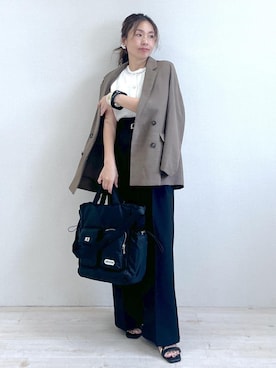 「アイテム（テーラードジャケット）」を使った、yukaさん（レディース・152cm）の夏コーディネート
