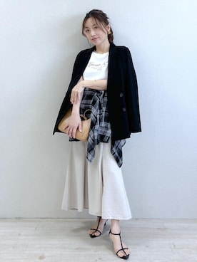 「VIS（ビス）のアイテム（トップス）」を使った、yukaさん（レディース・152cm）の春コーディネート