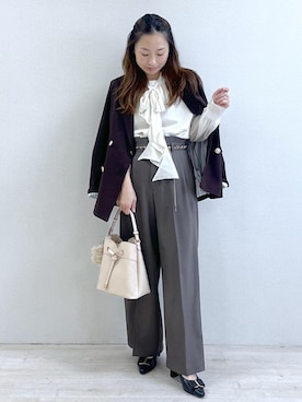 「VIS（ビス）のアイテム（アクセサリー）」を使った、yukaさん（レディース・152cm）の秋コーディネート
