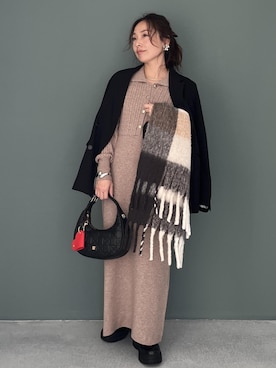 「アイテム（ワンピース/ドレス）」を使った、yukaさん（レディース・152cm・40代）の秋コーディネート