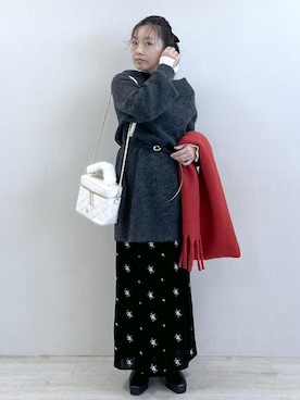 「アイテム（ワンピース）」を使った、yukaさん（レディース・152cm・40代）の冬コーディネート