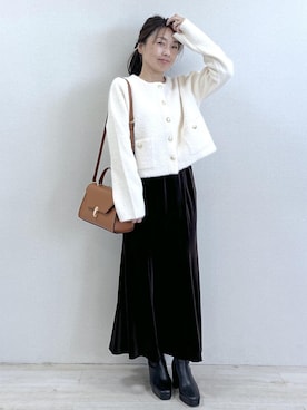 「Juze（ジュゼ）のアイテム」を使った、yukaさん（レディース・152cm）の冬コーディネート