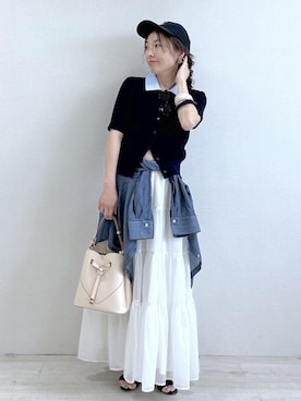 「POLO BCS（ポロ ビーシーエス）のアイテム」を使った、yukaさん（レディース・152cm）の夏コーディネート
