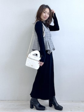 「アイテム（ワンピース/ドレス）」を使った、yukaさん（レディース・152cm・40代）の秋コーディネート