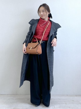 「アイテム（バレッタ/ヘアクリップ）」を使った、yukaさん（レディース・152cm）の秋コーディネート