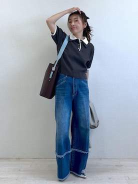 「アイテム（バレッタ/ヘアクリップ）」を使った、yukaさん（レディース・152cm・40代）の秋コーディネート