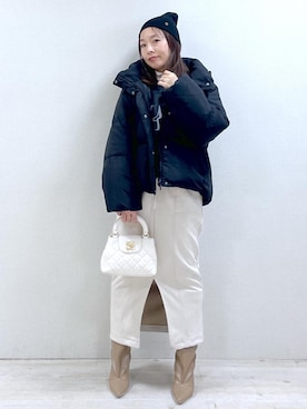 「VIS」｜「アイテム（スウェット）」を使った、yukaさん（レディース・152cm）の冬コーディネート