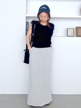 「アイテム（スカート）」を使った、yukaさん（レディース・152cm・40代）の夏コーディネート