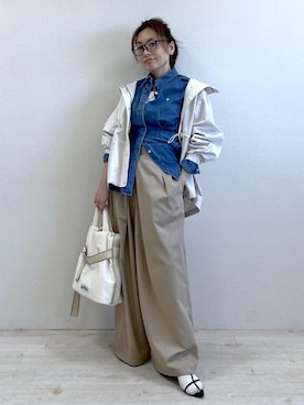 「VIS（ビス）のアイテム（パンツ）」を使った、yukaさん（レディース・152cm）の春コーディネート